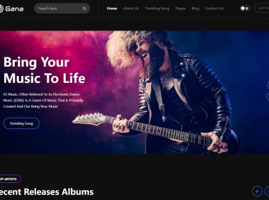 WordPress英文主题：Gana现代音乐设计博客模板