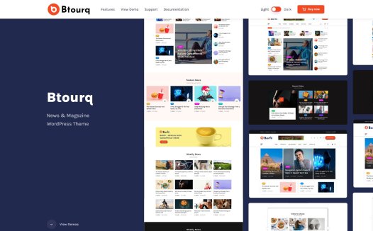 WordPress英文主题：Btourq v1.0.4新闻杂志资讯模板