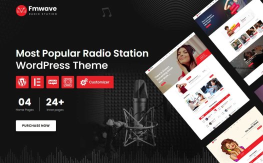 WordPress英文主题：Fmwave音乐音频FM电台模板